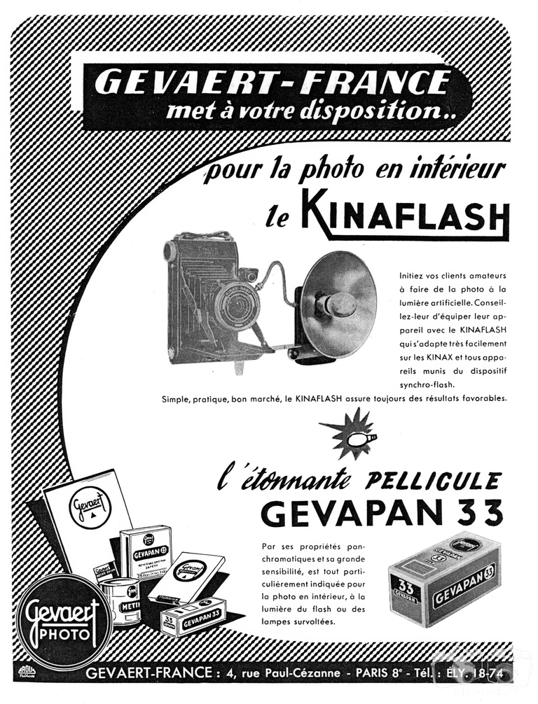 Kinax - KinaxFlash, Gevaert Gevapan 33 - octobre 1953 - Le Photographe