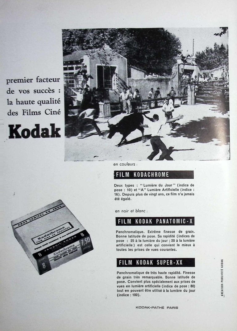 Kodak-Pathé - Film Kodachrome, Panatomic-X, Super-XX - septembre octobre 1959 - Caméra huit n°12