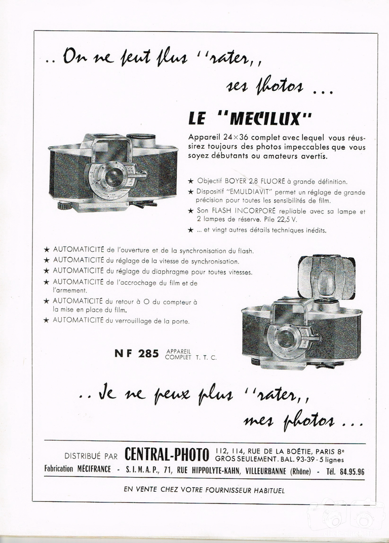 Lachaize -  Mécilux - avril 1960 - Photo-Cinéma
