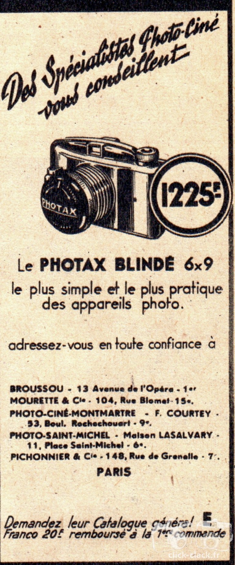 MIOM - Photax Blindé - décembre 1947