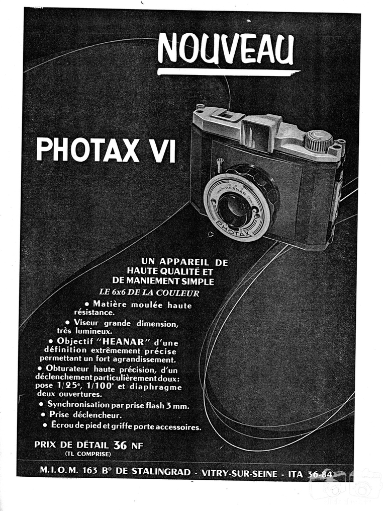 MIOM - Photax VI - mai 1961 - Le Photographe