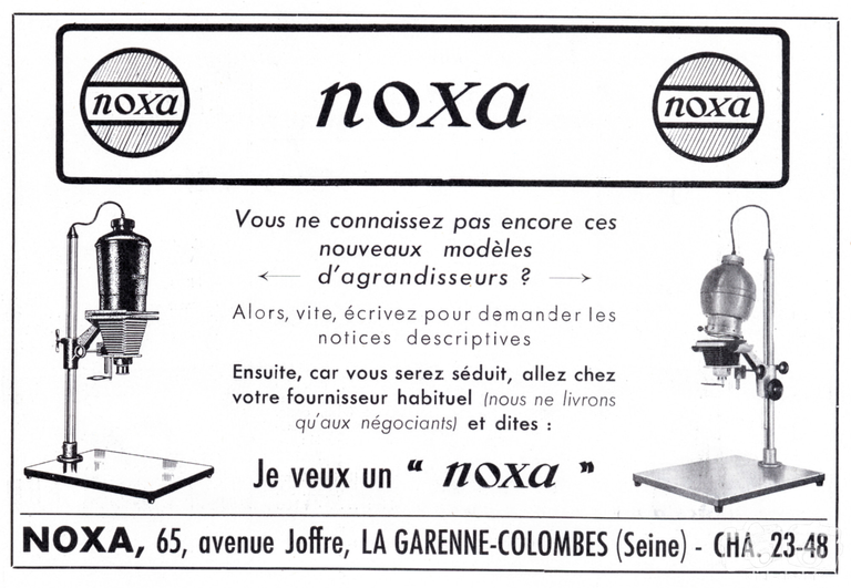 Noxa - Agrandisseurs Noxa - 1951
