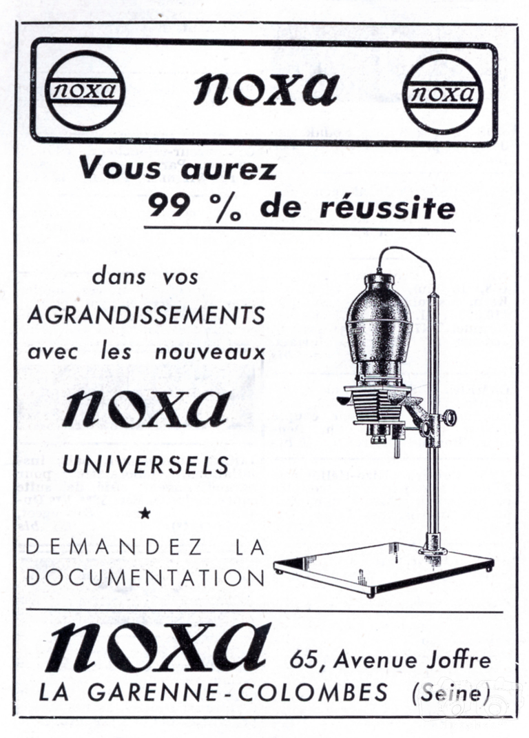 Noxa - Agrandisseurs Noxa - 1953