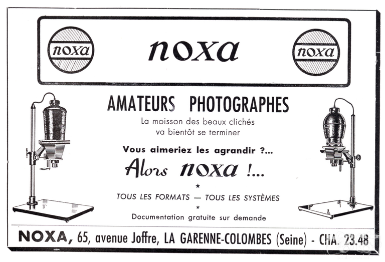 Noxa - Agrandisseurs Noxa - 1953