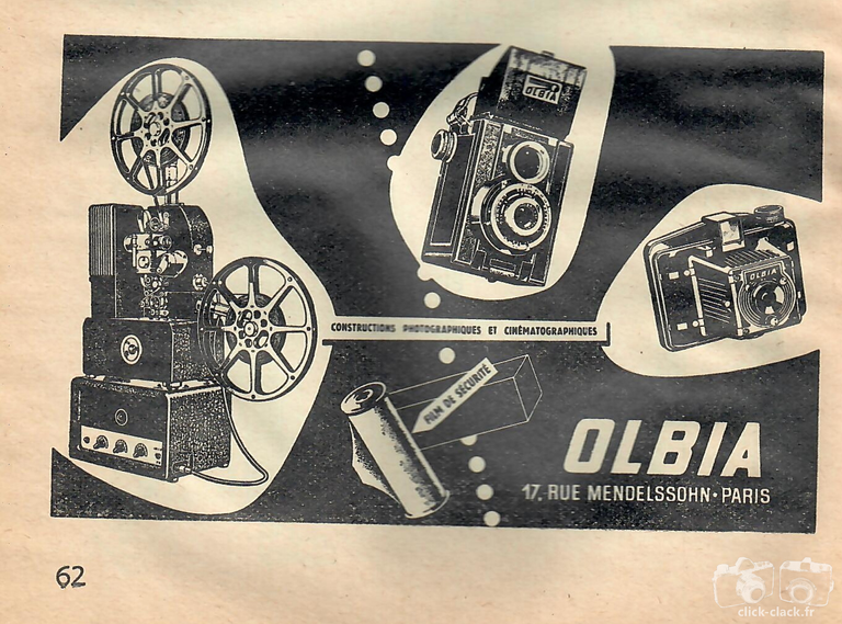 Olbia - Olbia Constructions photographiques et cinématographiques - 1951 Olbia - Olbia Constructions photographiques et cinématographiques - 8 juillet 1952