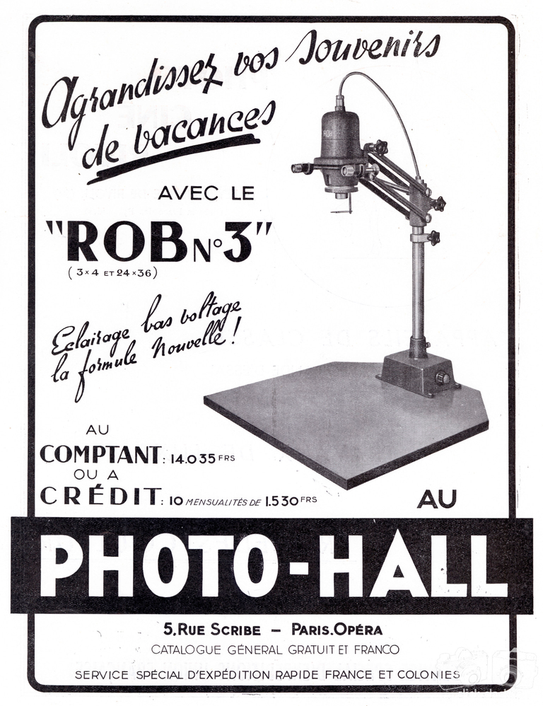 Photo-Hall - Agrandisseur Rob n°3 - 1950