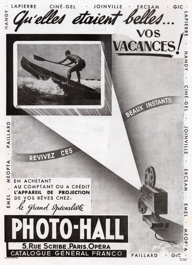 Photo-Hall - Emel, Meopta, Paillard, CIG, ERCSAM, Joinville, Ciné-Gel, Lapierre, Handy - 1950