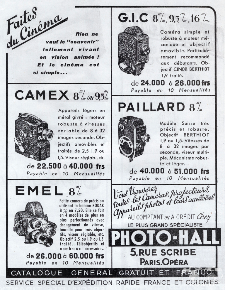 Photo-Hall - Emel, Paillard, CIG, ERCSAM - 1951