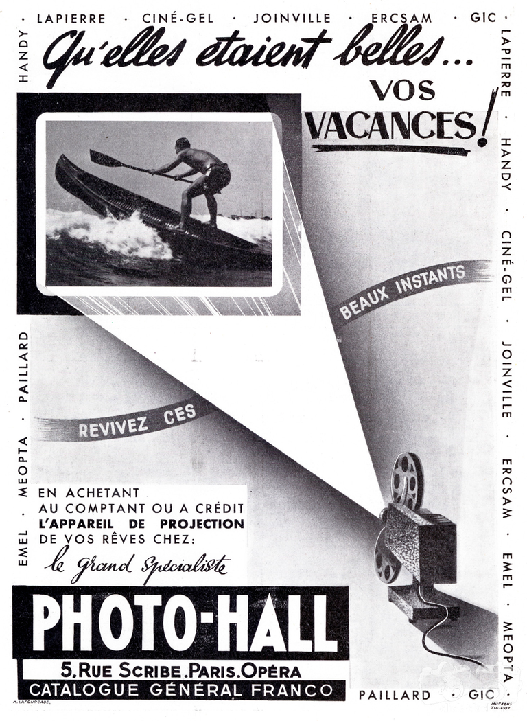 Photo-Hall - Emel, Meopta, Paillard, CIG, ERCSAM, Joinville, Ciné-Gel, Lapierre, Handy - 1951