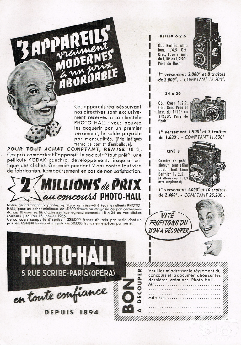 Photo-Hall - Semflex Photo-Hall, Baby-Sem Photo-Hall, Christen Photo-Hall - mai 1955