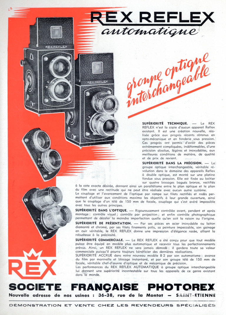 Photorex - Rex Reflex Automatique - 1951