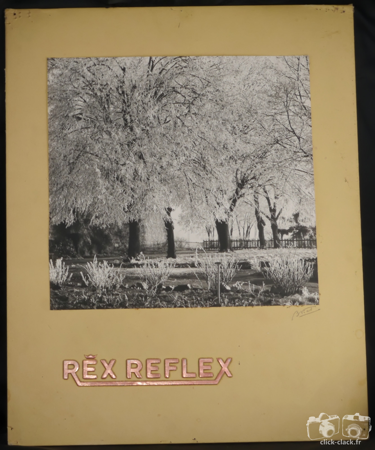 Photorex - Publicité Rex Reflex comprenant une photo de Bernard Vial