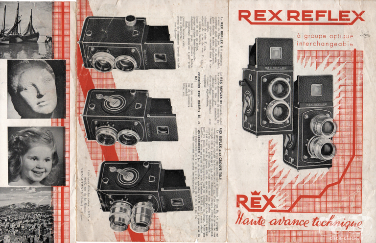 Photorex - Dépliant Rex Reflex à groupe interchangeable - recto