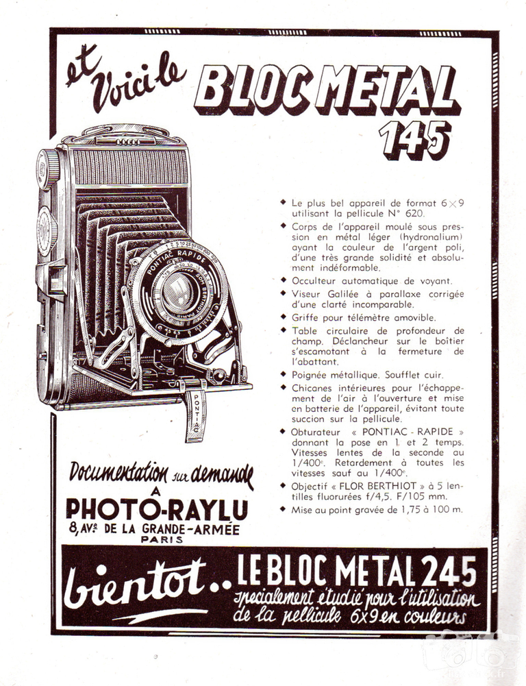 Pontiac - Bloc-Métal 145 - mars 1946 - Photo-Cinéma