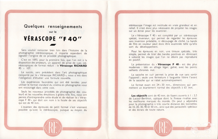 Richard - Fiche - Vérascope F40 - juillet 1951 - verso