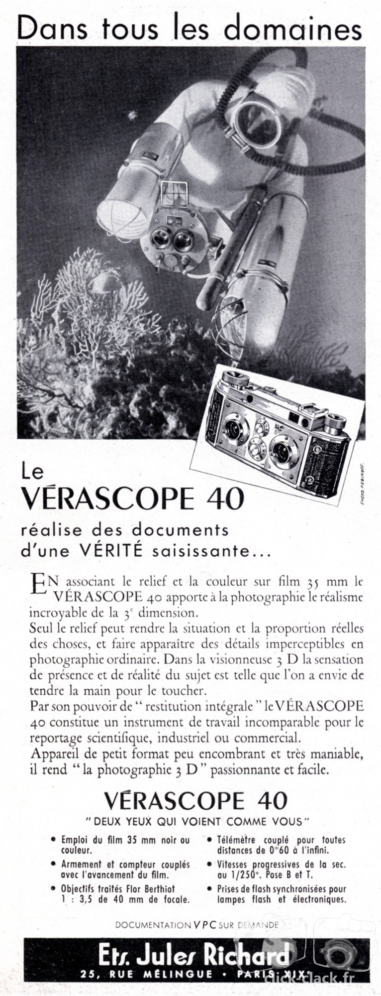 Richard - Vérascope F40 - avril 1955 - Photo-Cinéma