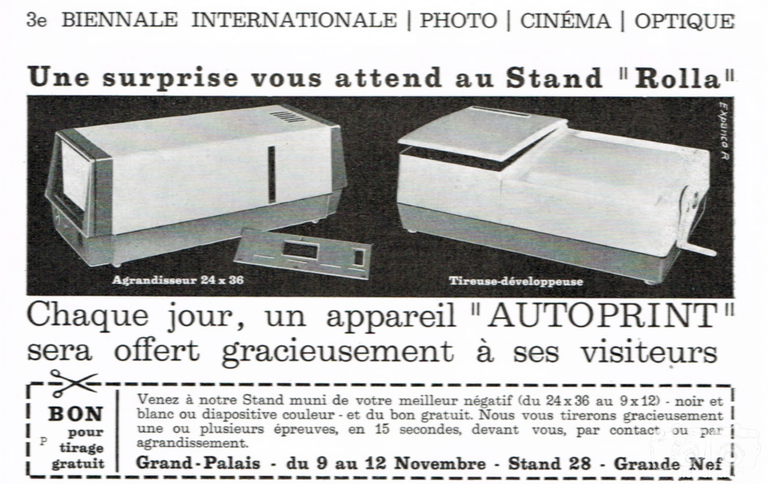 Rolla - Tireuse Autoprint - novembre 1961 - Photo-Cinéma