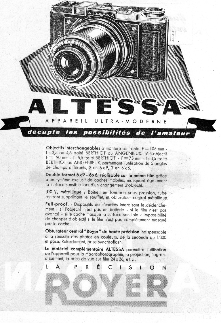 SITO de Royer - Altessa - août 1952 - Photo-Cinéma