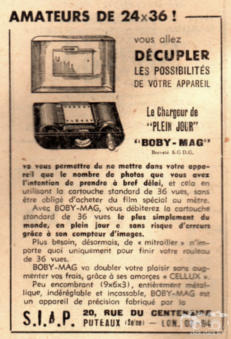 S.I.A.P. - Boby-Mag - mars 1948 - Photo-Cinéma