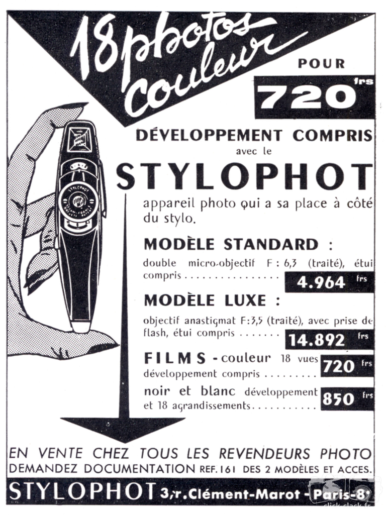 S.E.C.A.M. - Stylophot Standard, Stylophot Luxe - 1959