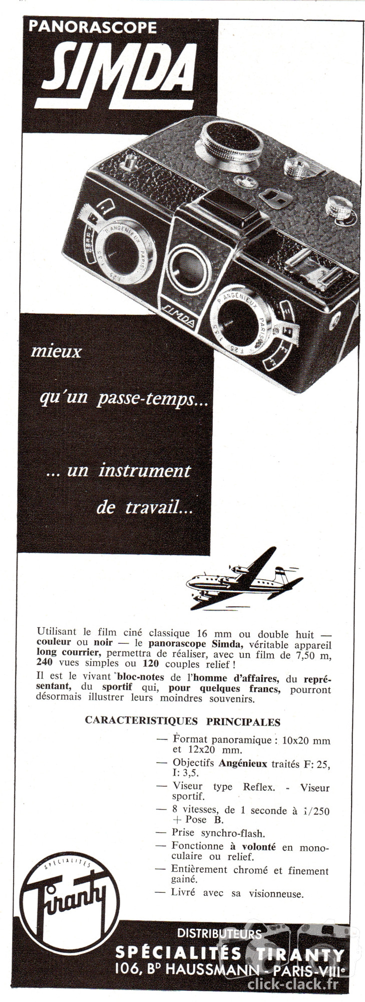 SIMDA - Panorascope - novembre 1958 - Photo-Cinéma