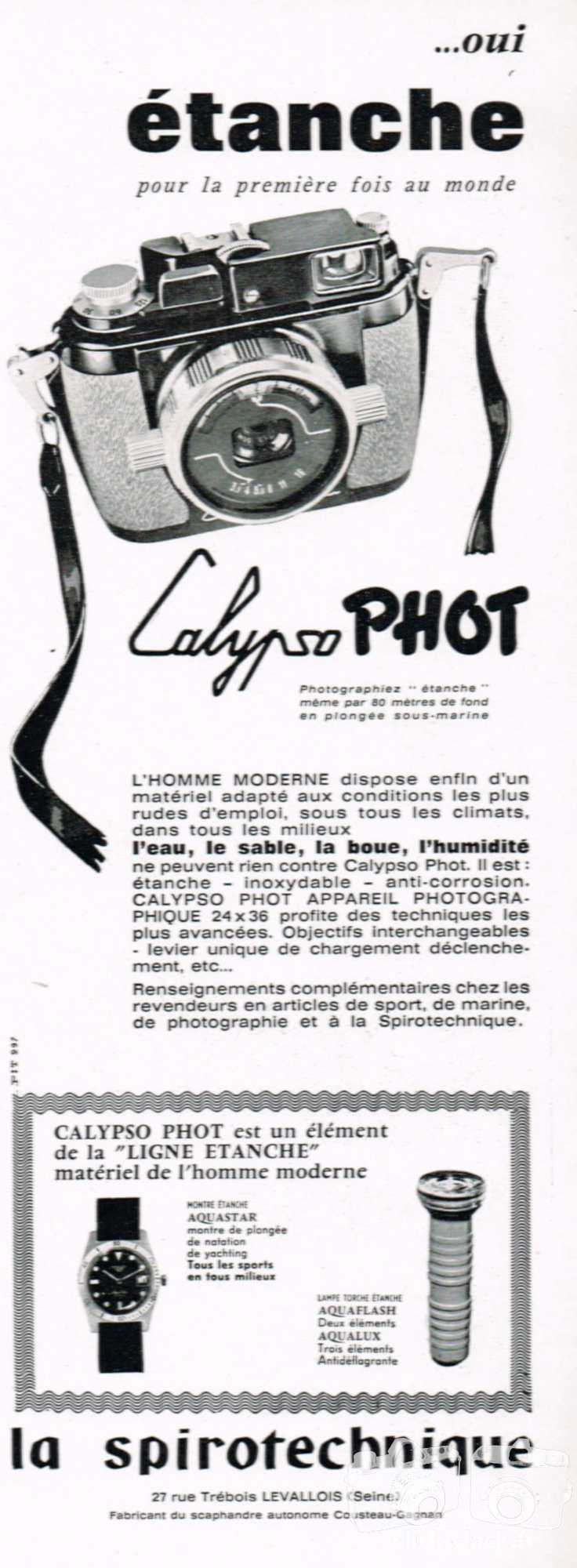 Formaplex - Spirotechnique - Calypsophot - mai 1962 - Photo Cinéma