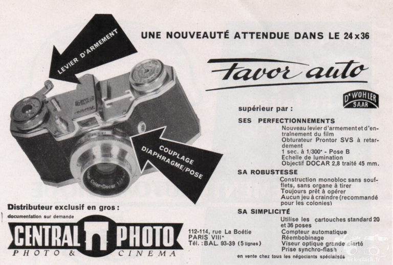 Dr Wohler - Favor Auto - juillet 1959 - Photo-Cinéma