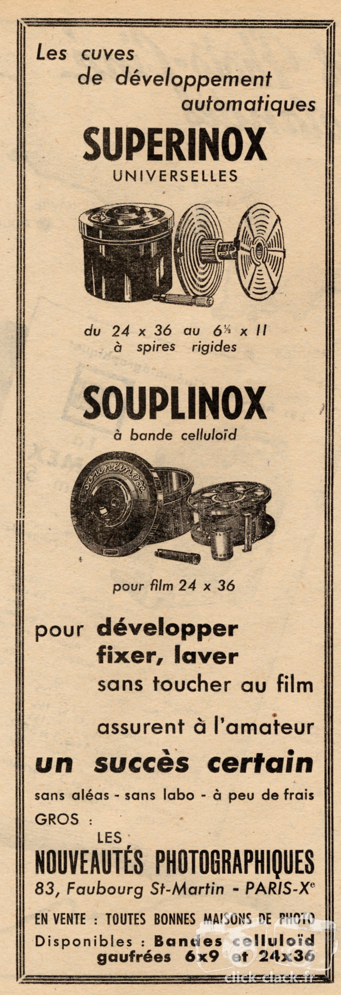Inox - Cuve Superinox, Cuve Souplinox - 1948