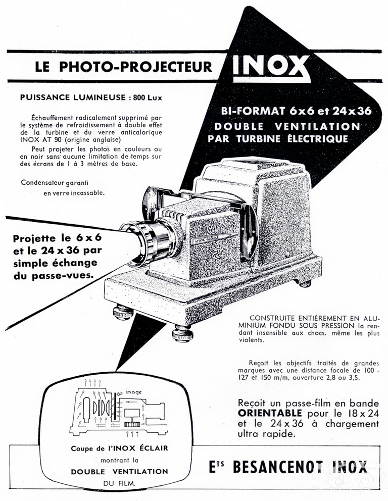Inox - Photo-Projecteur Inox bi-format - 1956