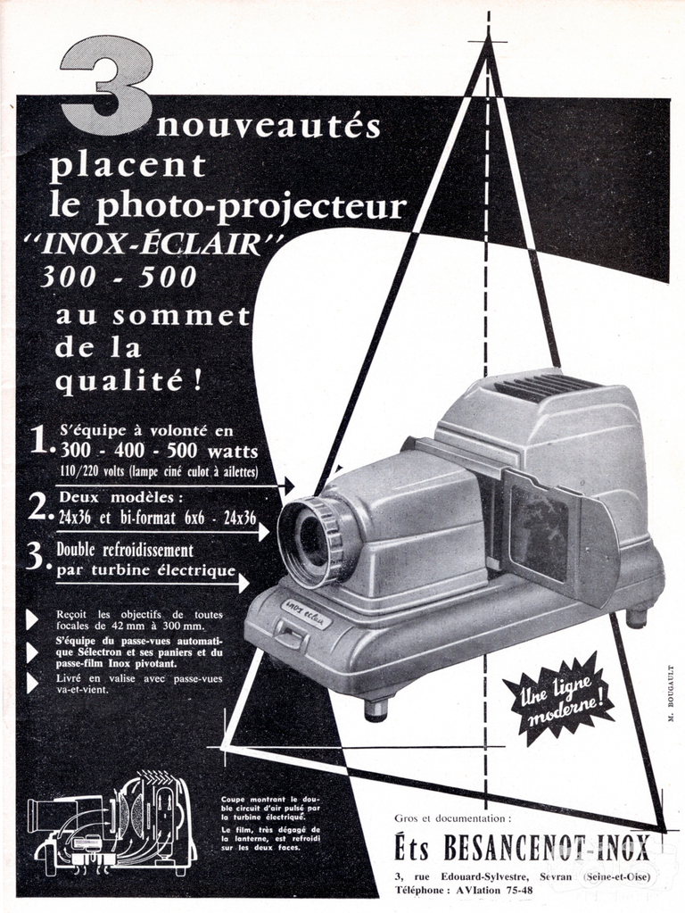 Inox - Photo-Projecteur Inox-Eclair bi-format - 1958
