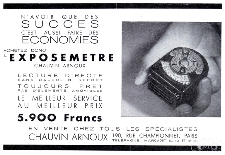 Chauvin Arnoux - Exposemètre - 1950