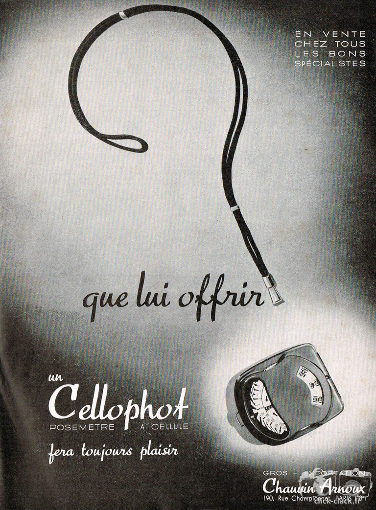 Chauvin Arnoux - Cellophot - janvier 1954 - Photo-Cinéma