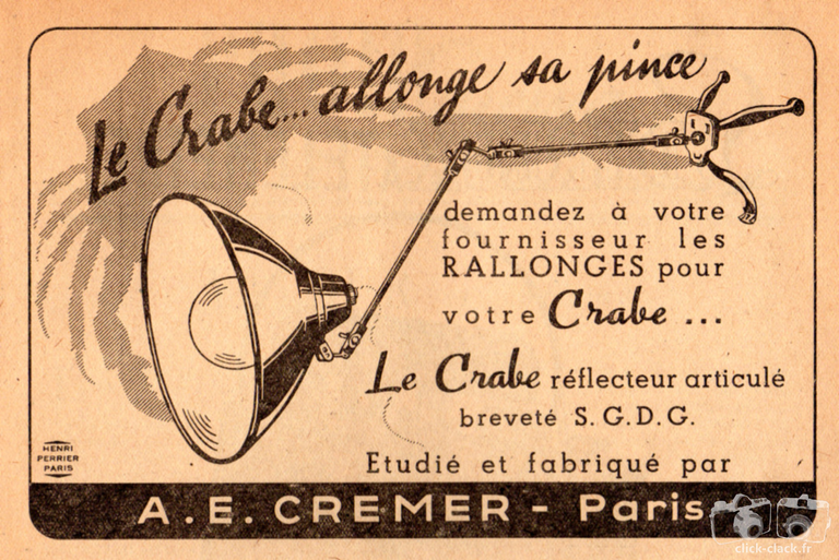 Crémer - Réflecteur Crabe - septembre 1947 - Photo-Cinéma