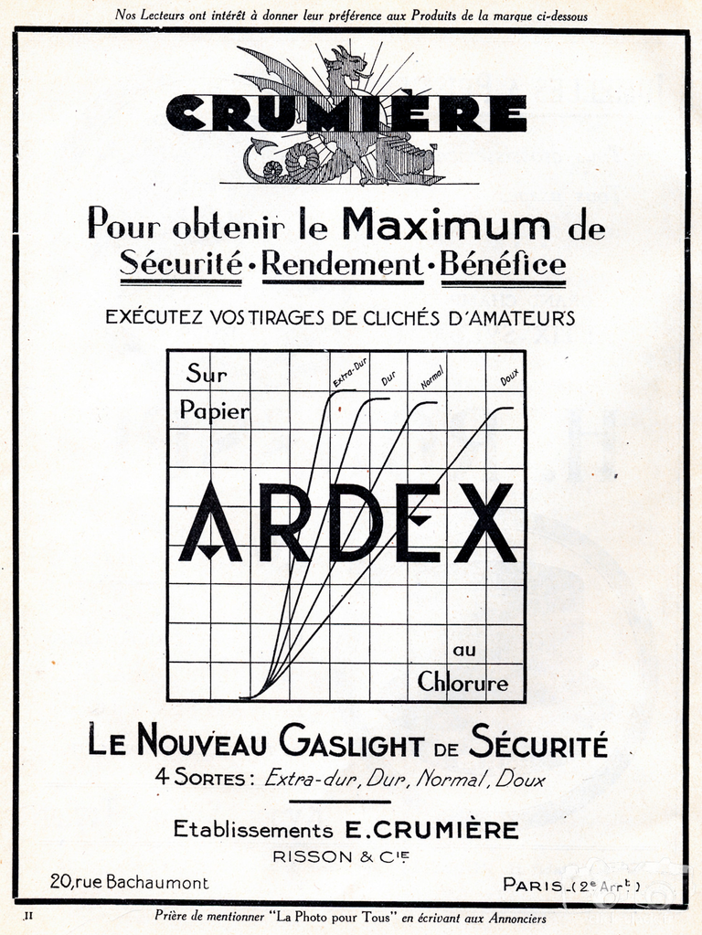 Crumière - Papier Ardex - 1935
