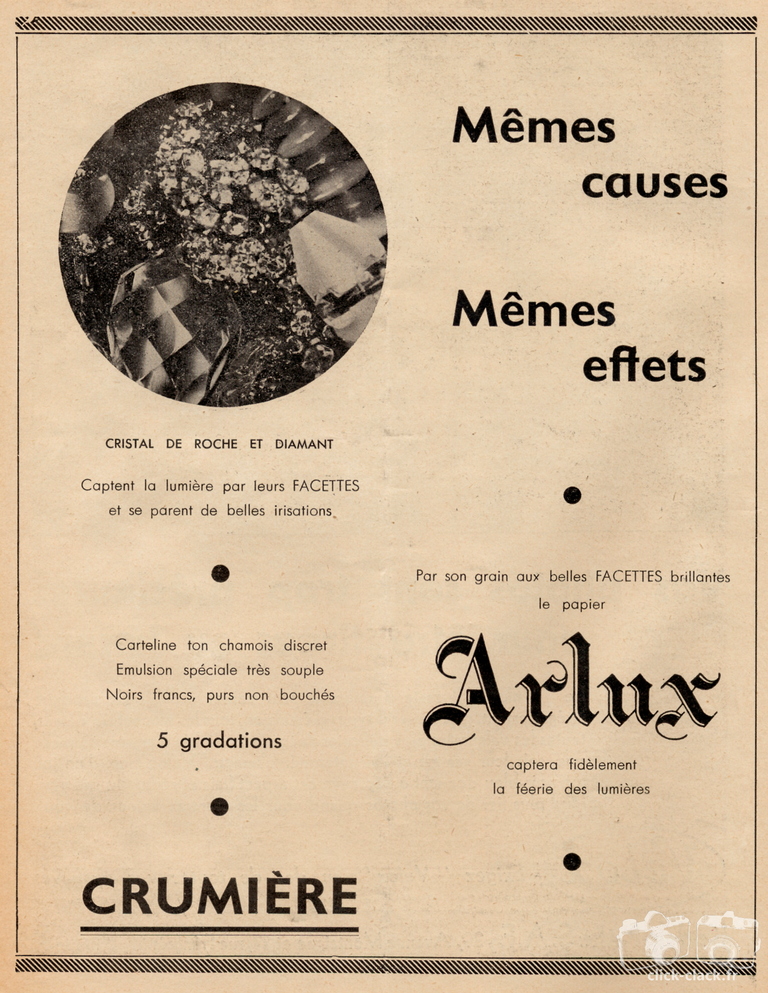Crumière - Papier Arlux - 1937