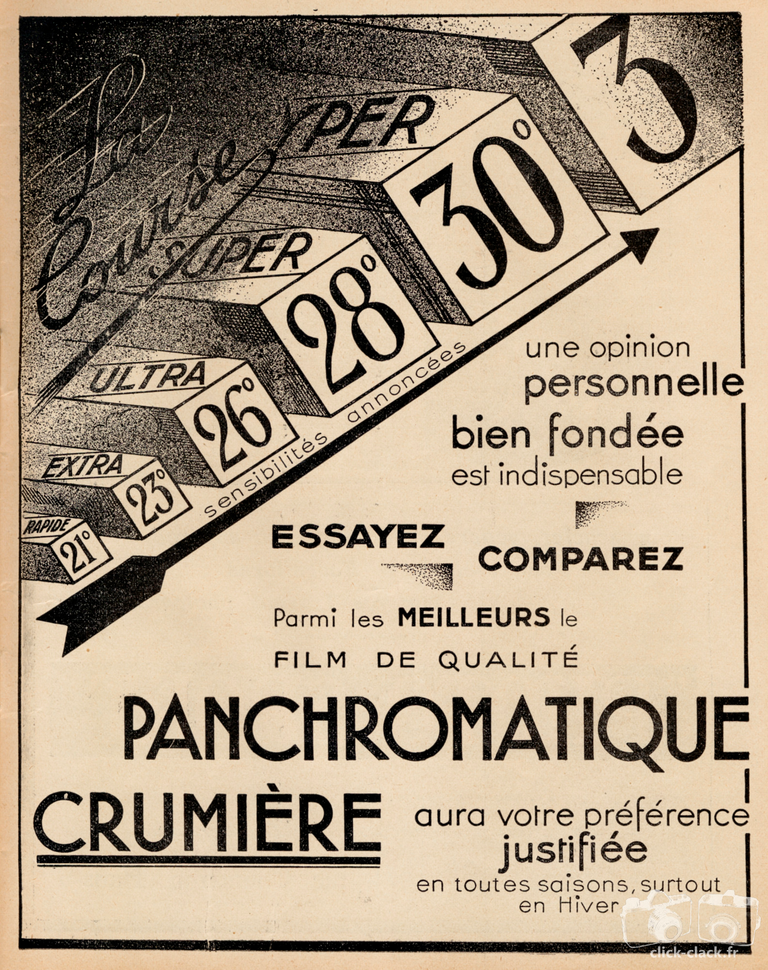 Crumière - Films Panchromatiques - 1937