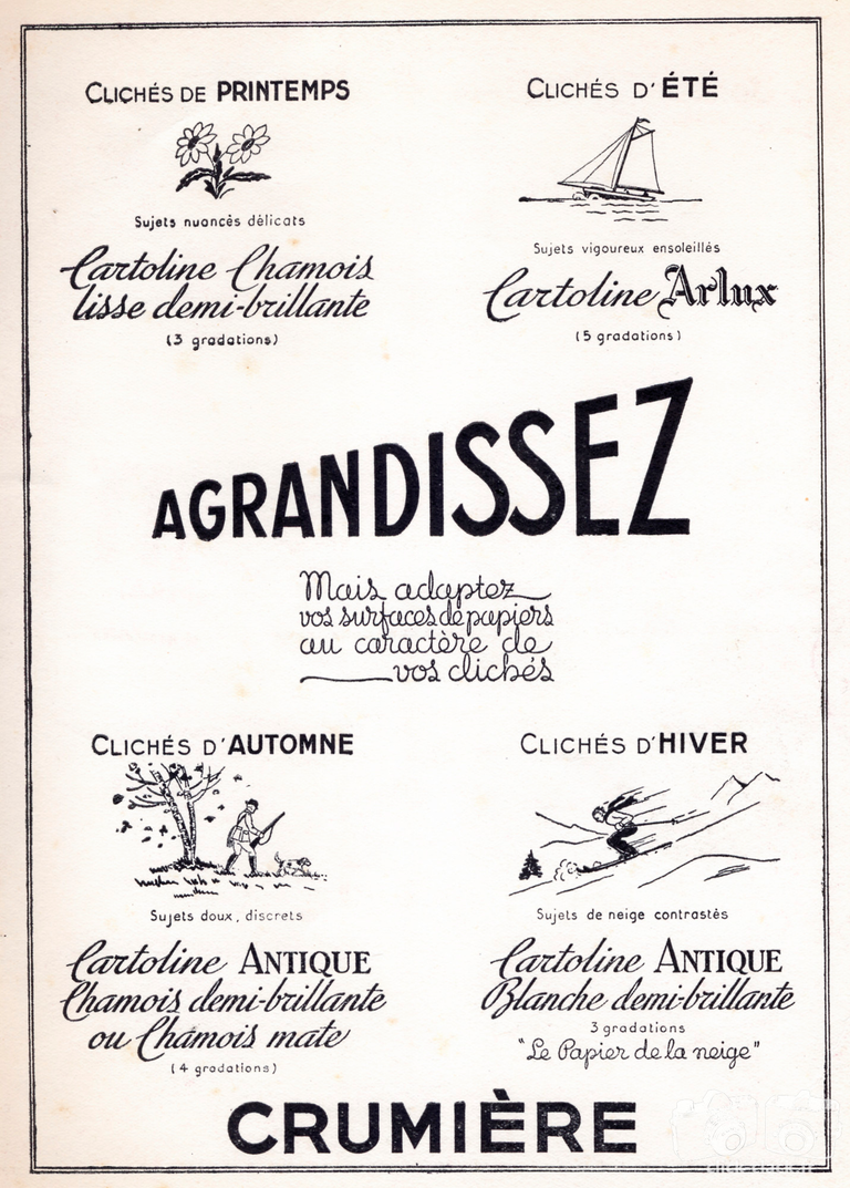 Crumière - Papier Arlux - 1938