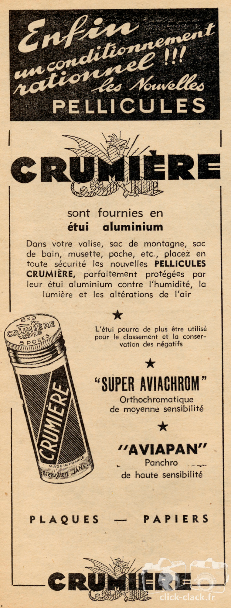 Crumière - Pellicule Super-Aviachrom, Aviapan - 1949