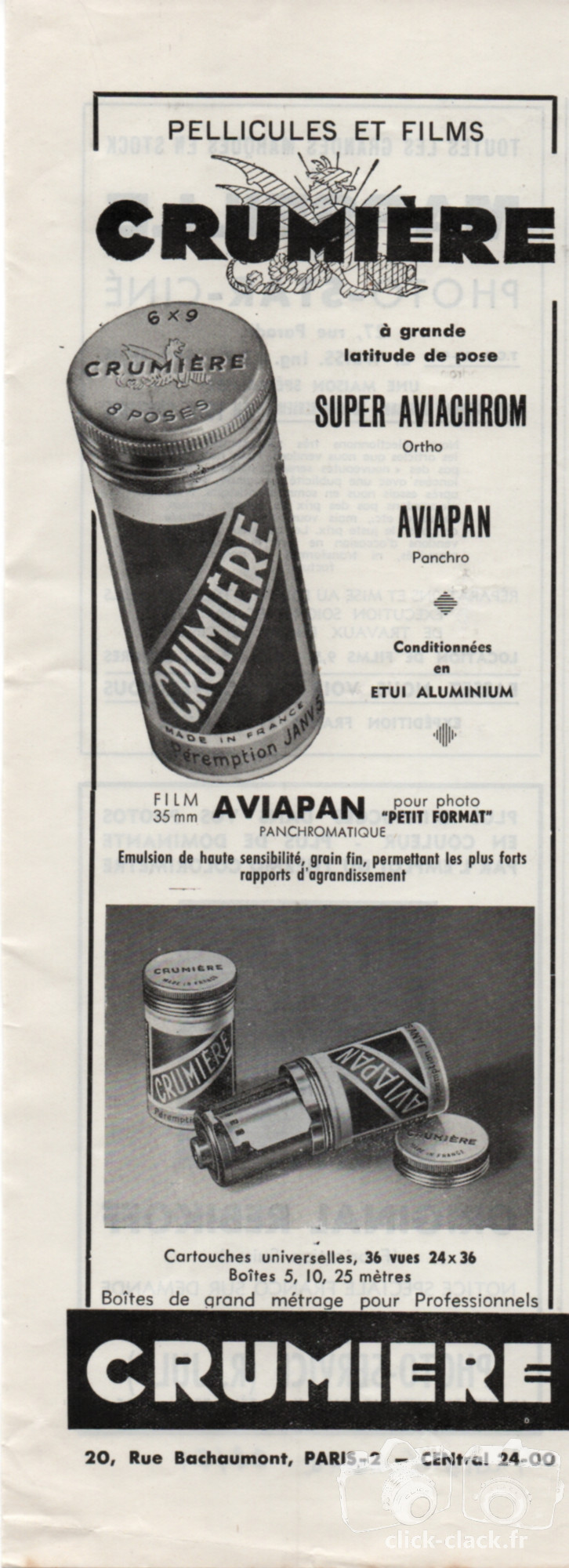 Crumière - Pellicule Super-Aviachrom, Aviapan - août 1951 - Photo-Cinéma