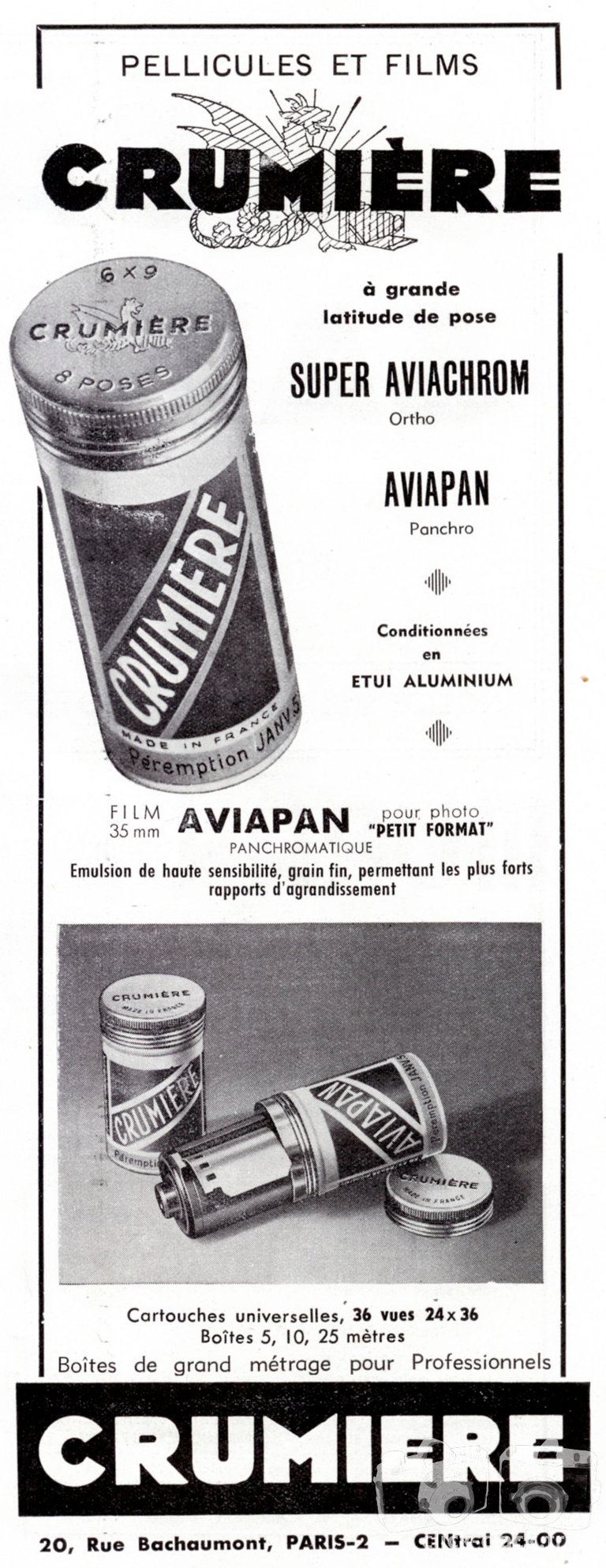 Crumière - Pellicule Super-Aviachrom, Aviapan - 1951