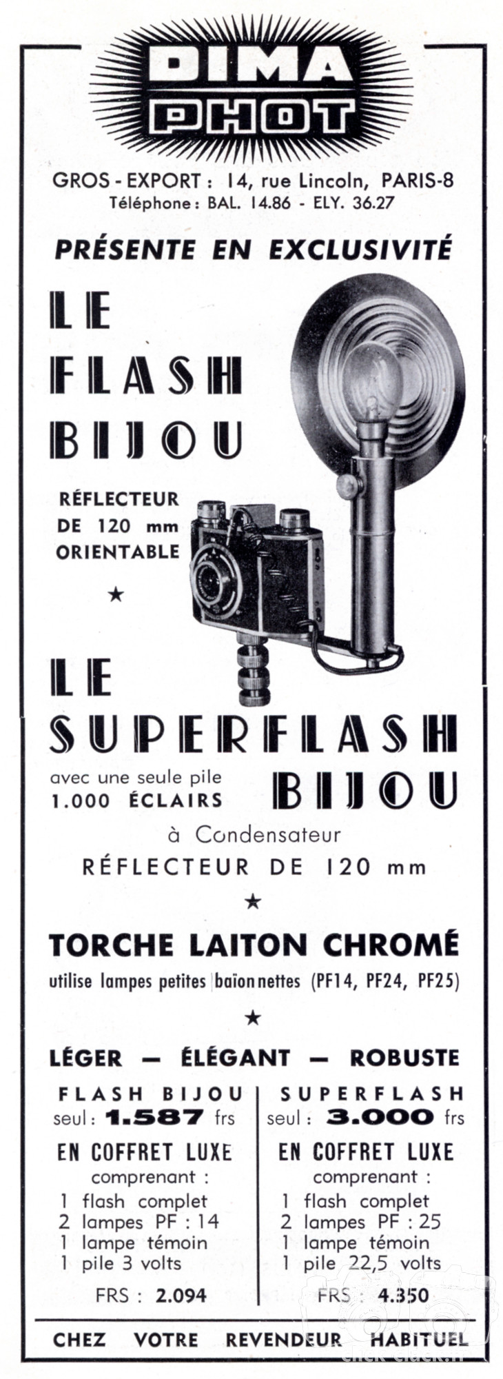 Dima-Phot - Flash Bijou, SuperFlash Bijou - 1953