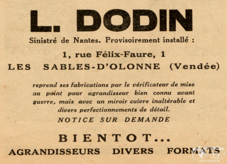 Dodin - Agrandisseur - 1945