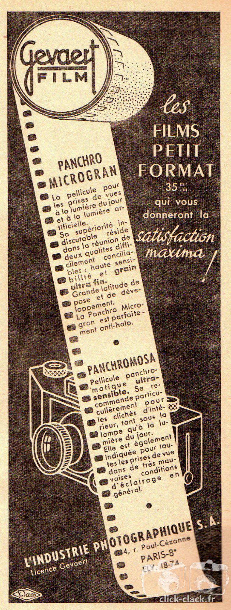 Gevaert - Films Panchrochromosa, Panchro Microgran - septembre 1947 - Photo-Cinéma