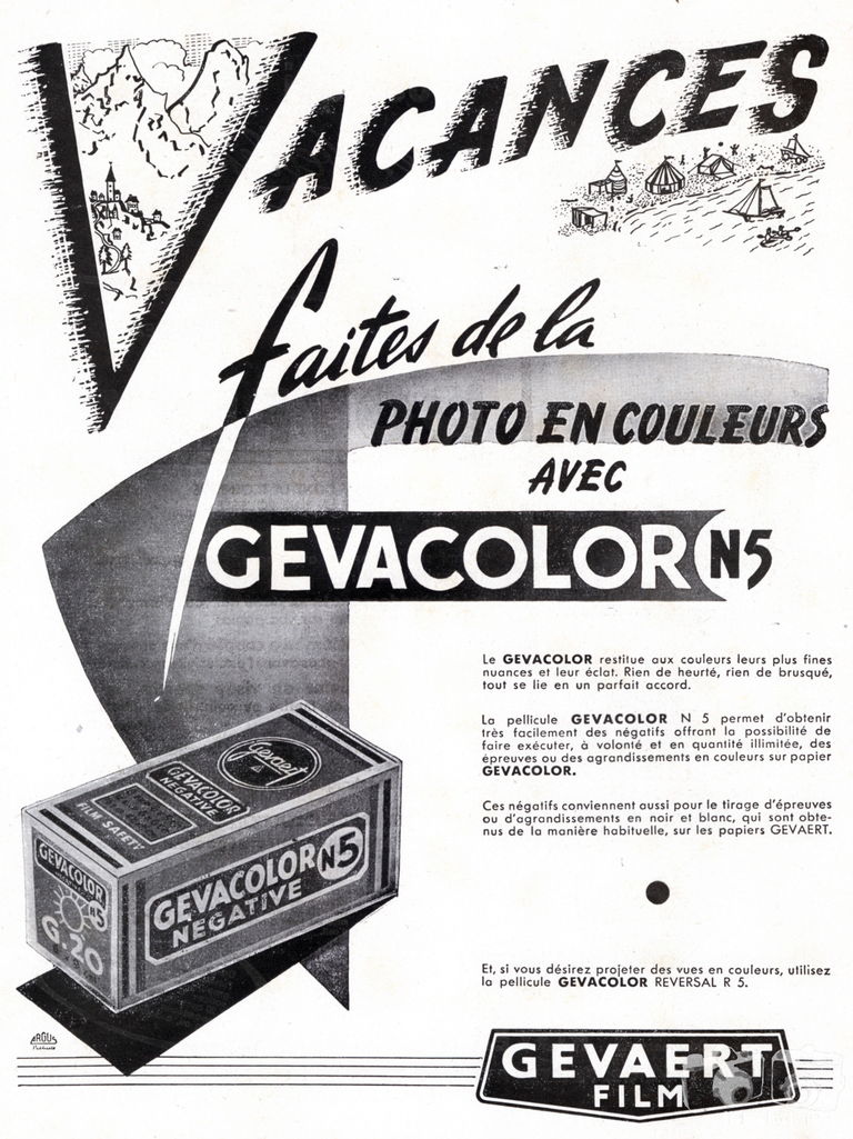 Gevaert - Films Gevacolor négative N5 - 1956