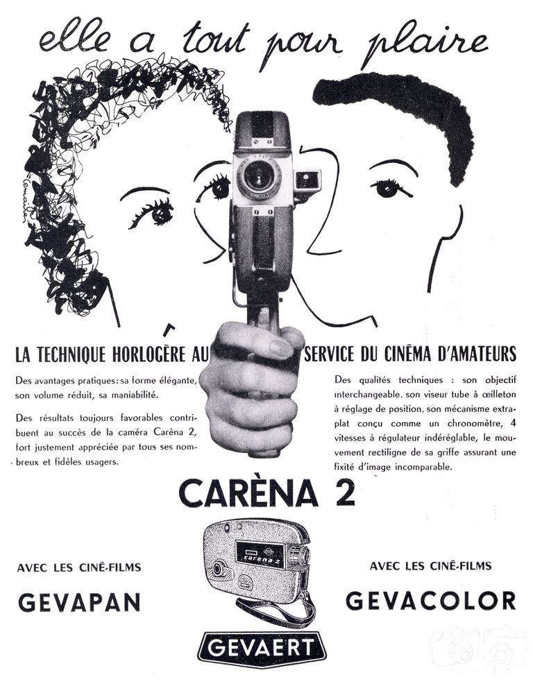 Gevaert - Caméra Carena 2, Ciné-Films Gevapan, Films, Gevacolor R5 - 1959