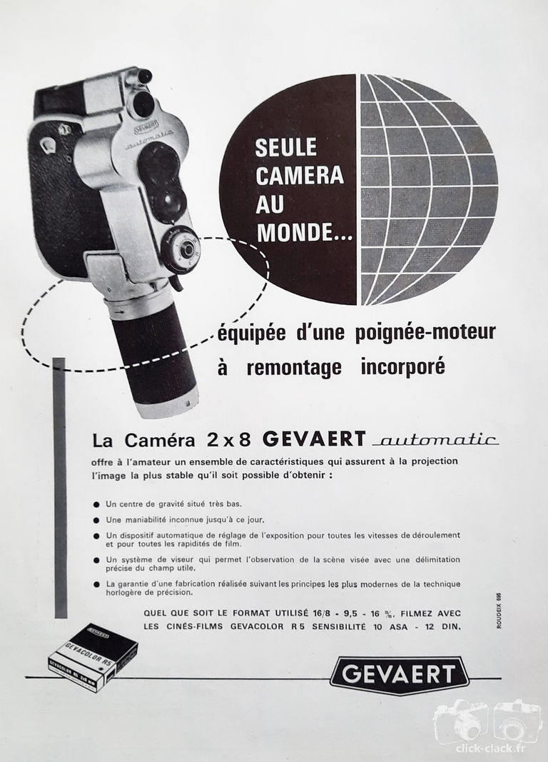 Gevaert - Caméra 2 x 8 Automatic - septembre 1961 - Photo-Cinéma