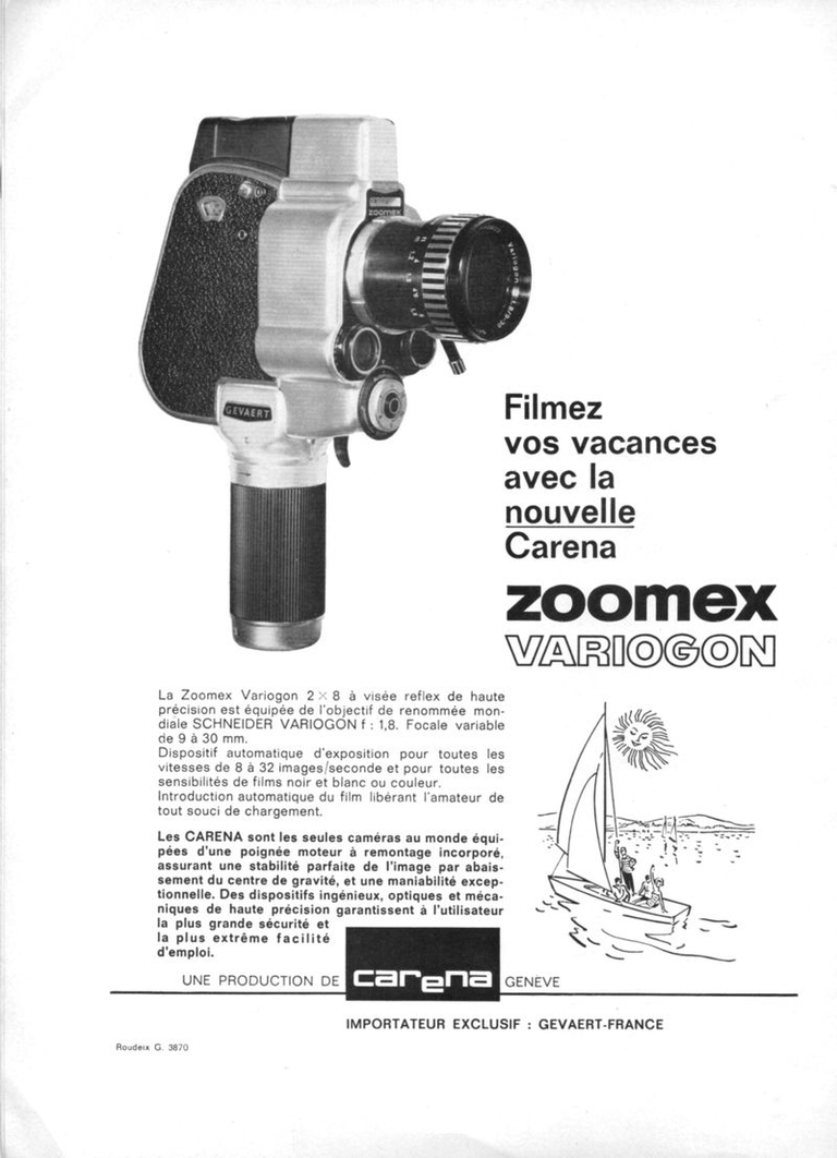 Gevaert - Carèna Zoomex Variogon - juillet 1963