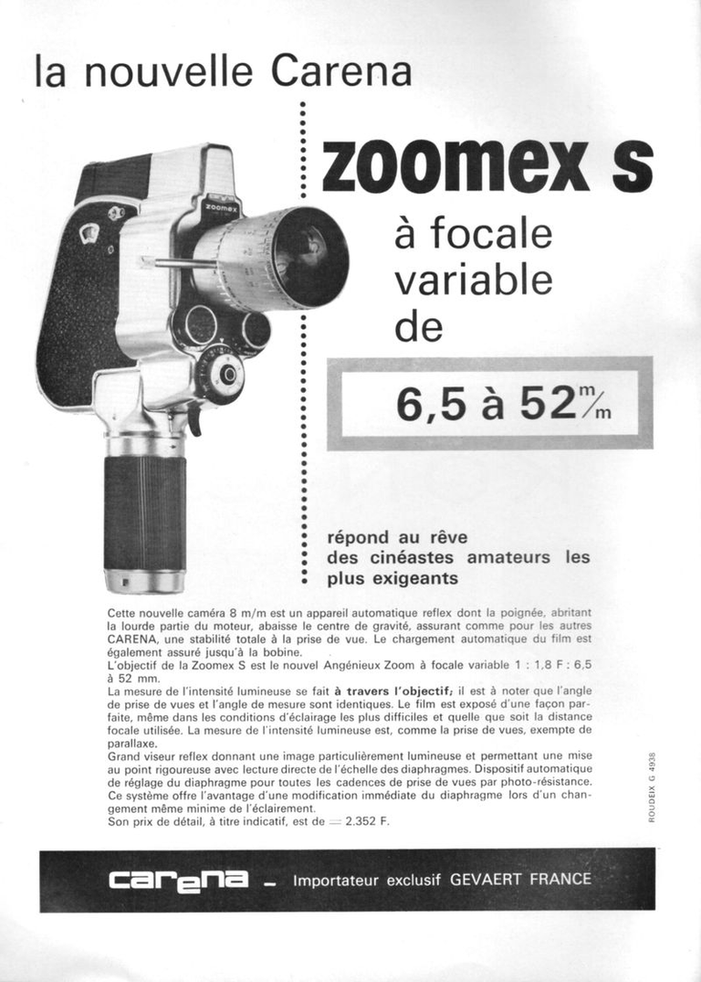 Gevaert - Carèna Zoomex S - juin 1964 - Photo-Cinema
