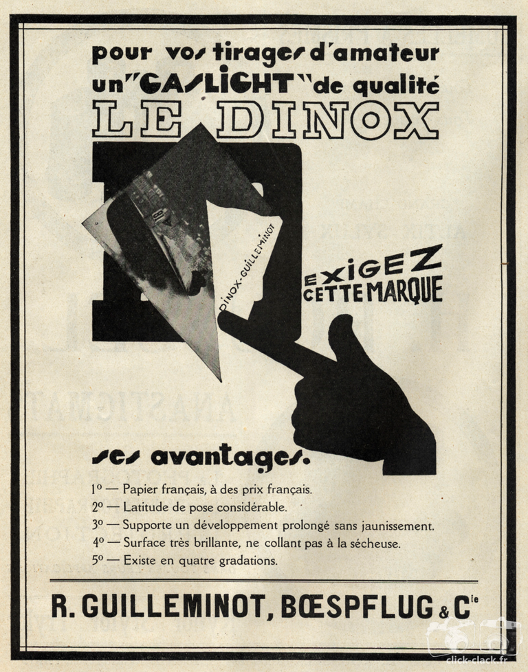 Guilleminot - Papier Le Dinox - 1933 - La Photo pour Tous