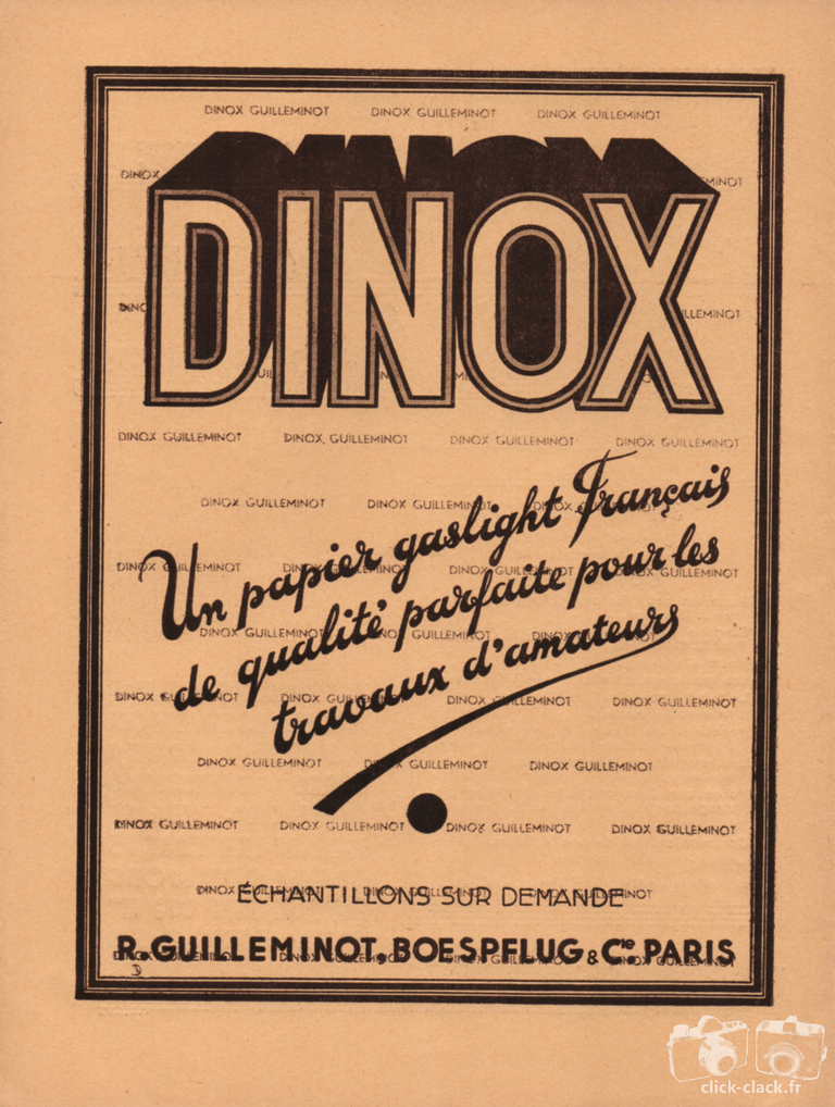 Guilleminot - Papier Le Dinox - 1 mars 1934 - Photo-Cinéma